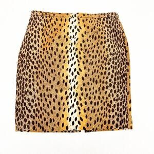 Michael Kors Leopard Print Pencil Skirt Patterned Size 8 Petite
